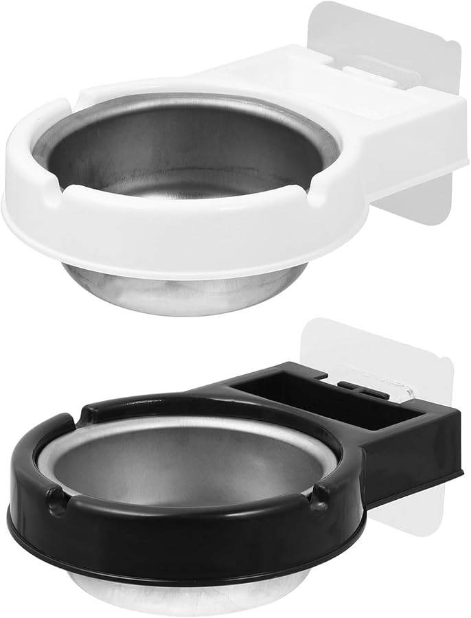 مجموعة منفاخ الحائط 2 قطعة أسود أبيض مقاوم للماء الحمام توفير المساحة - Image 1